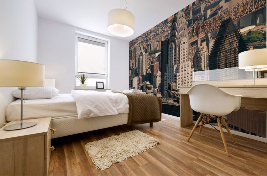 Chrysler Building and East Midtown Mural print