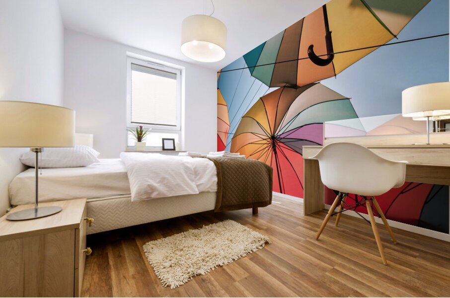 Penang Umbrellas Mural print