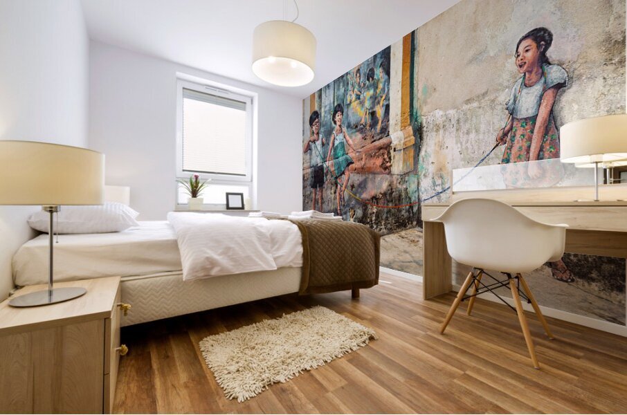 Skipping in Kwai Chai Hong Impression murale