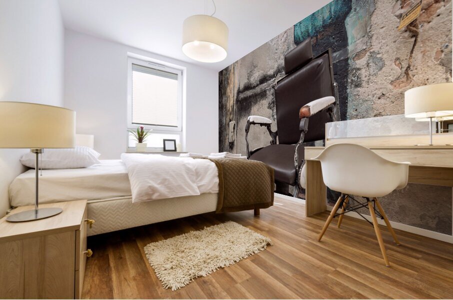 Street Barber Mural print