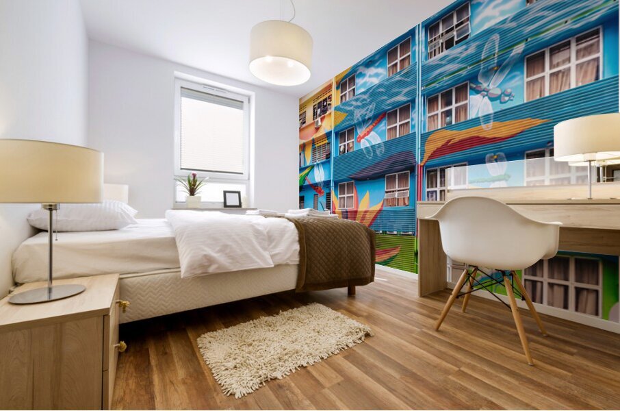 Urban Dragonflies Mural print