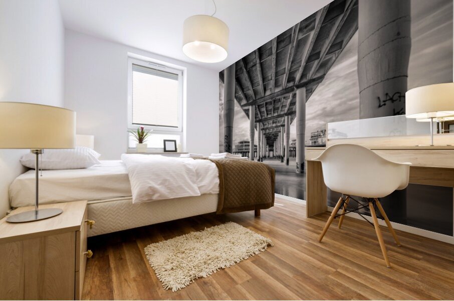 Beneath Scheveningen Pier Mural print