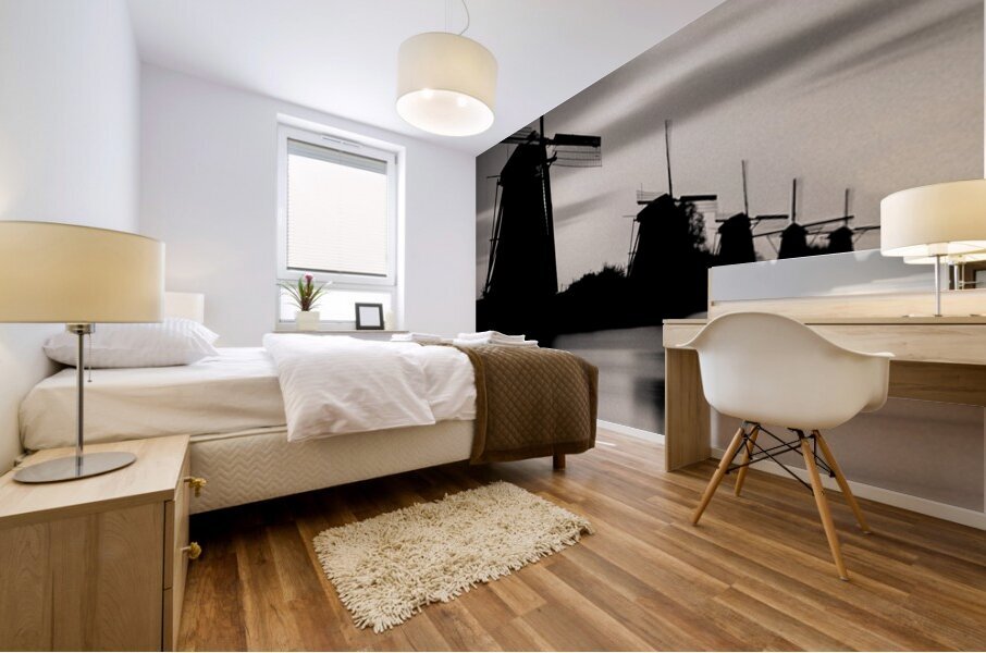 Kinderdijk Silhouette Mural print