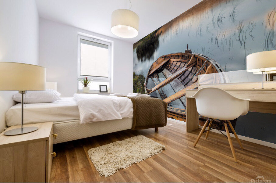 Moored on Loch Awe Mural print