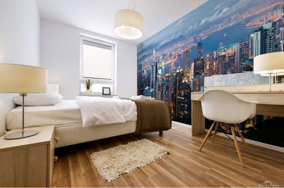 Hong Kong at Dusk Mural print