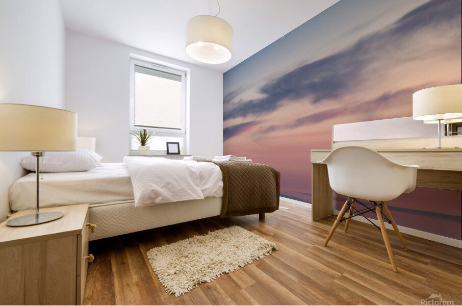 Crescent Moon Over North Uist Mural print