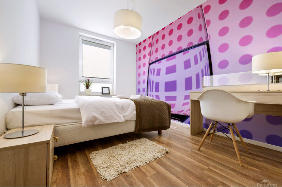 Circles and Squares Glass Mural print