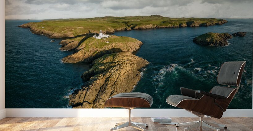 Strumble Head Lighthouse View Wall Murals