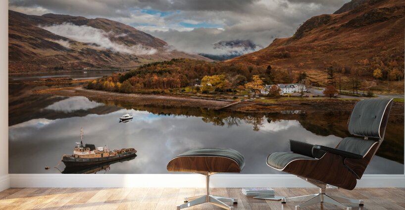 Autumn Tranquility on Loch Duich Wall Murals