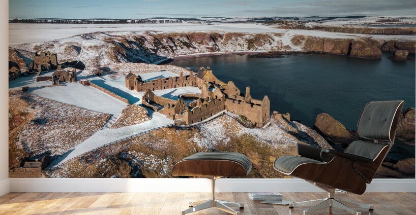 Dunnottar Winter View Wall Murals