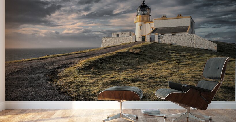 Stoer Head Lighthouse Sunset Wall Murals