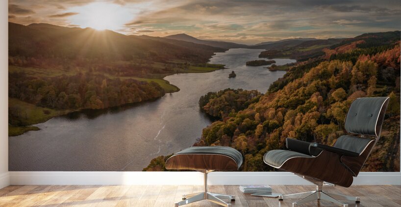 Loch Tummel Sunset Wall Murals