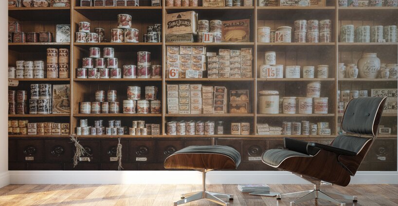 Vintage General Store Wall Murals