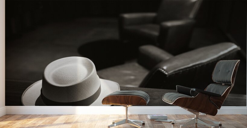 Panama Hat and Chairs Wall Murals