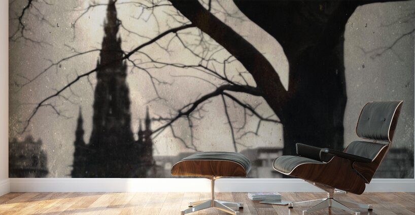 Scott Monument Silhouette Wall Murals