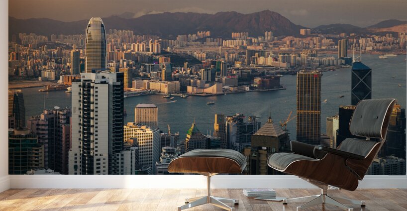 Hong Kong Sunset Wall Murals
