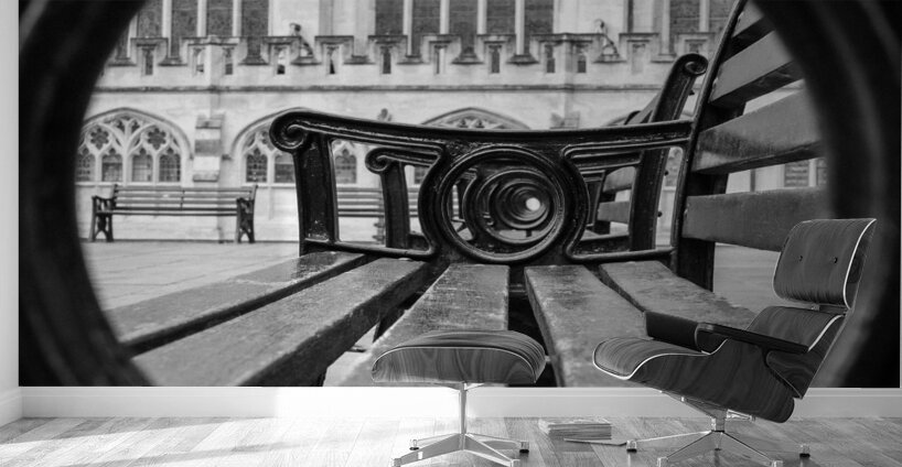 Bench Circles Wall Murals