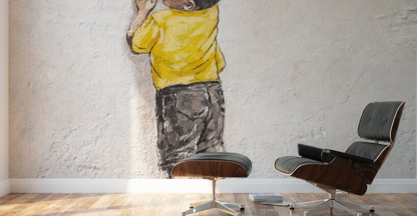 Boy on Chair Wall Murals