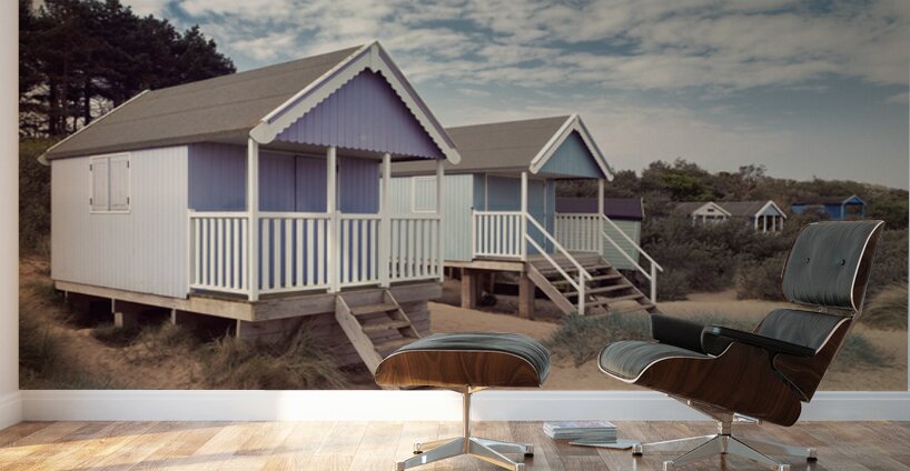 Hunstanton Beach Huts Wall Murals