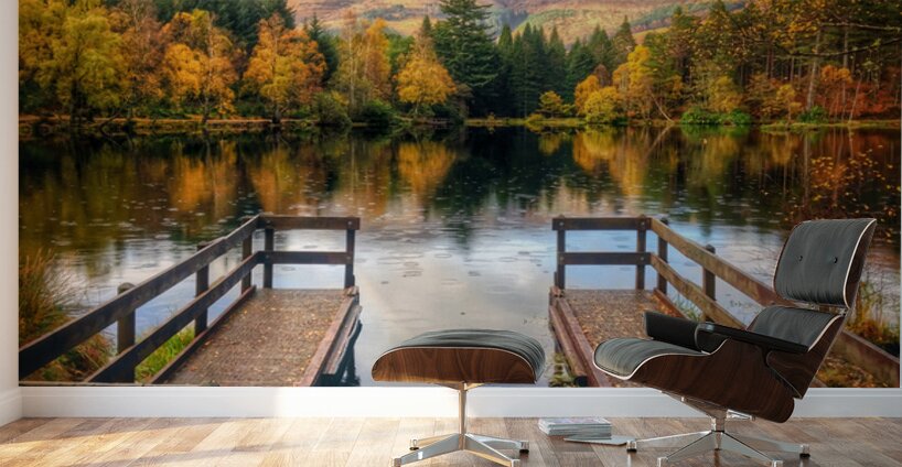 Autumn in Glencoe Lochan Wall Murals