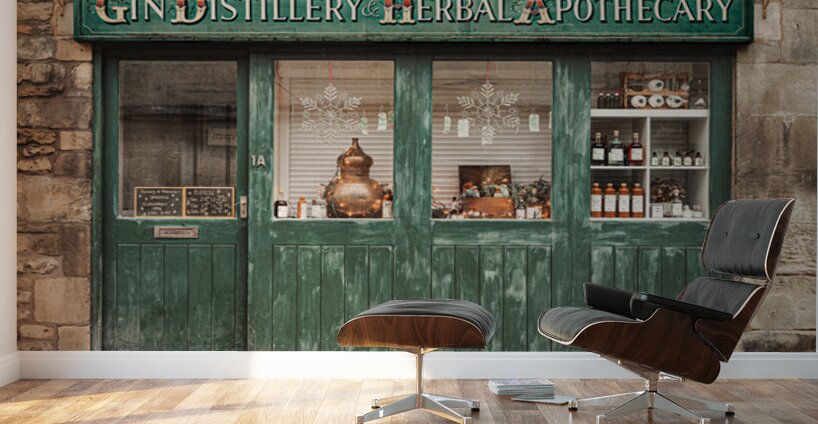 Bath Gin Distillery and Apothecary Wall Murals