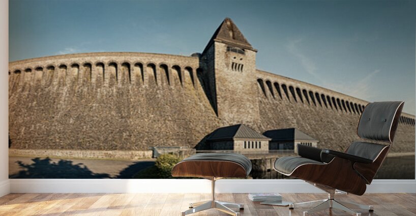 Mohne Dam Panorama Wall Murals