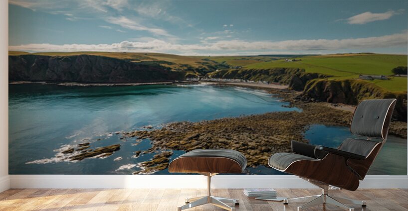 Pennan Coastline Panorama Wall Murals