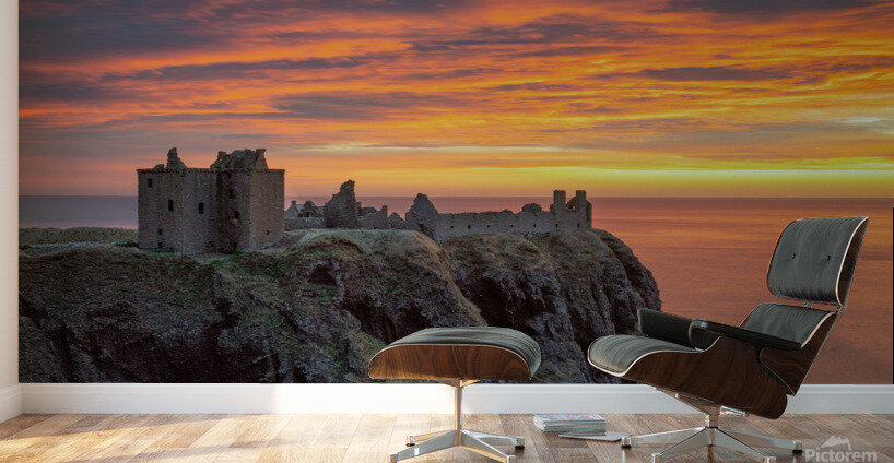 Fire Over Dunnottar Wall Murals
