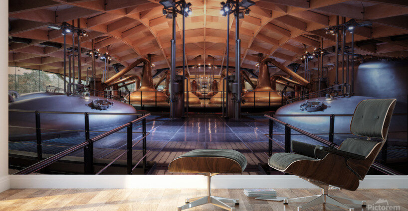 Scottish Whisky Distillery Wall Murals