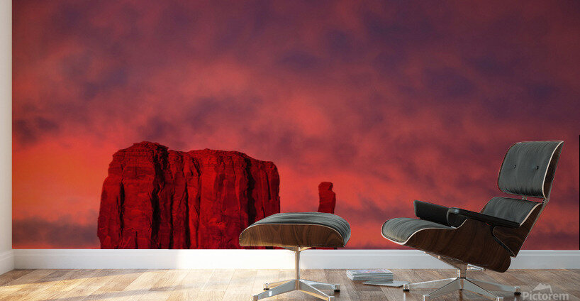 Last Light in Monument Valley Wall Murals