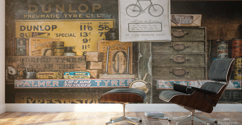 Vintage Garage Workshop Wall Murals