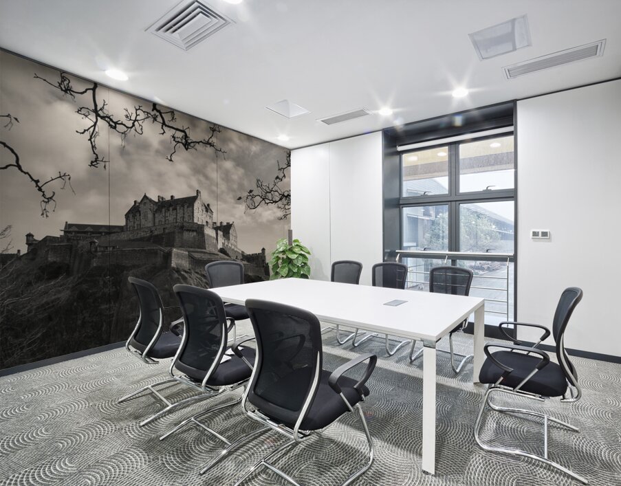 Edinburgh Castle in Monochrome Wall Printing