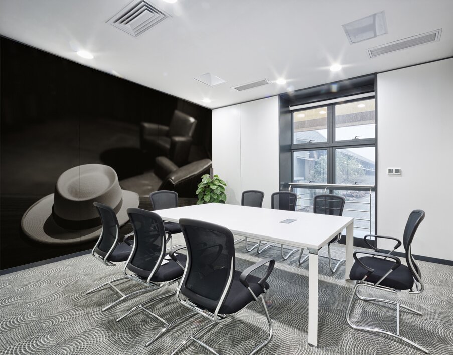Panama Hat and Chairs Wall Printing