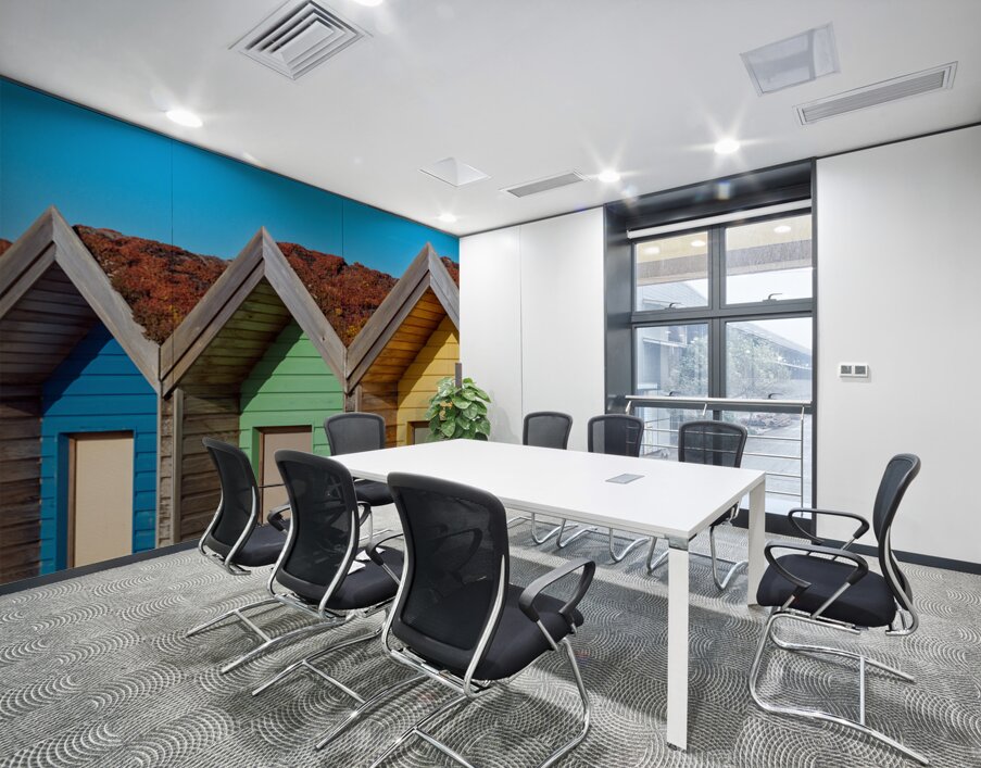 Blyth Beach Huts Wall Printing