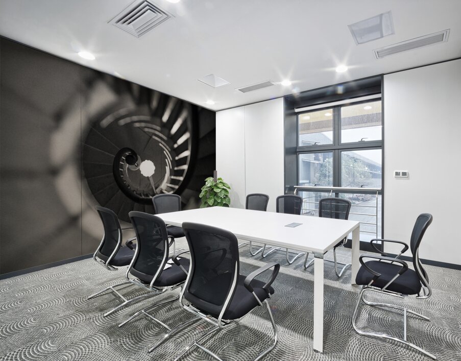 Plas Newydd Spiral Staircase Wall Printing