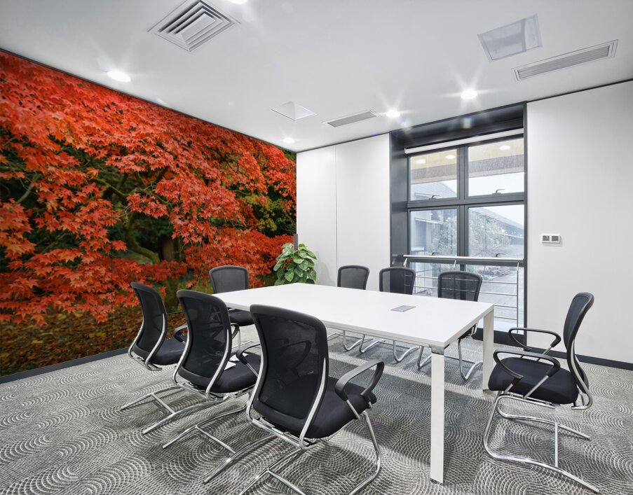 Leaves of Fire Wall Printing