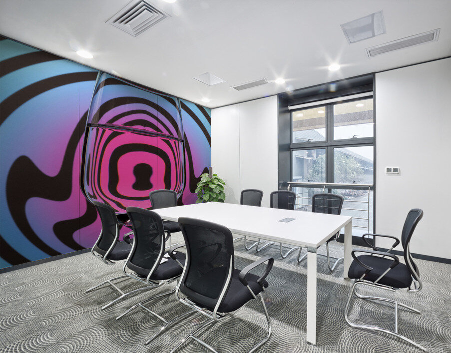 Warped Glass Wall Printing