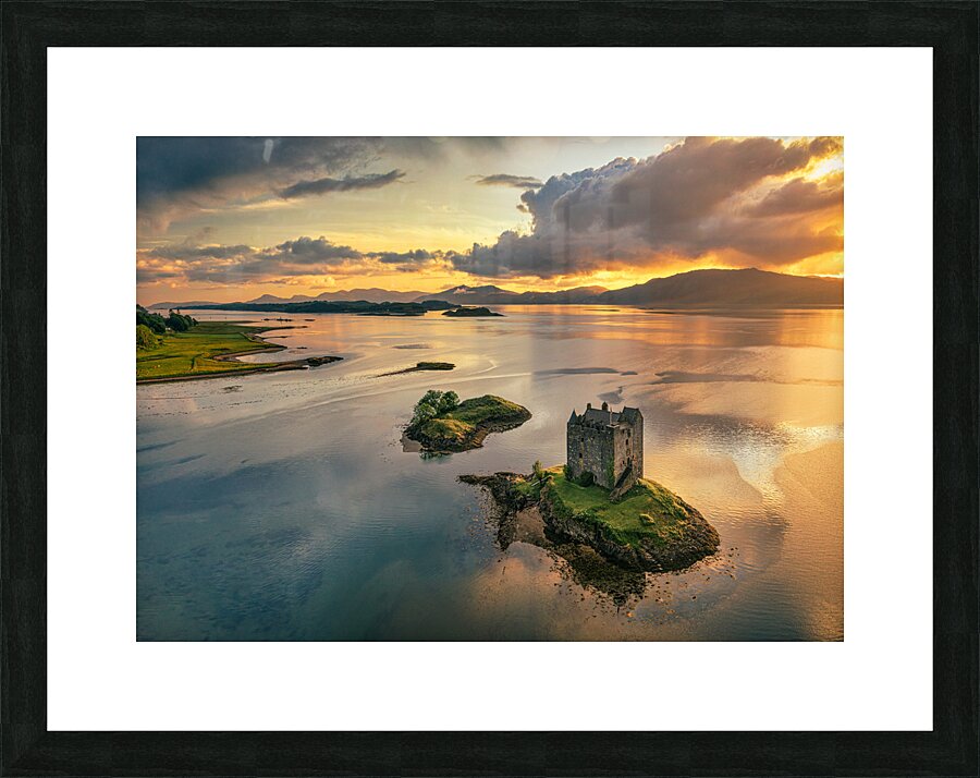 Castle Stalker Sunset Picture Frame print