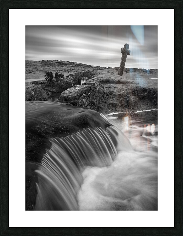 Windy Post Cross Picture Frame print