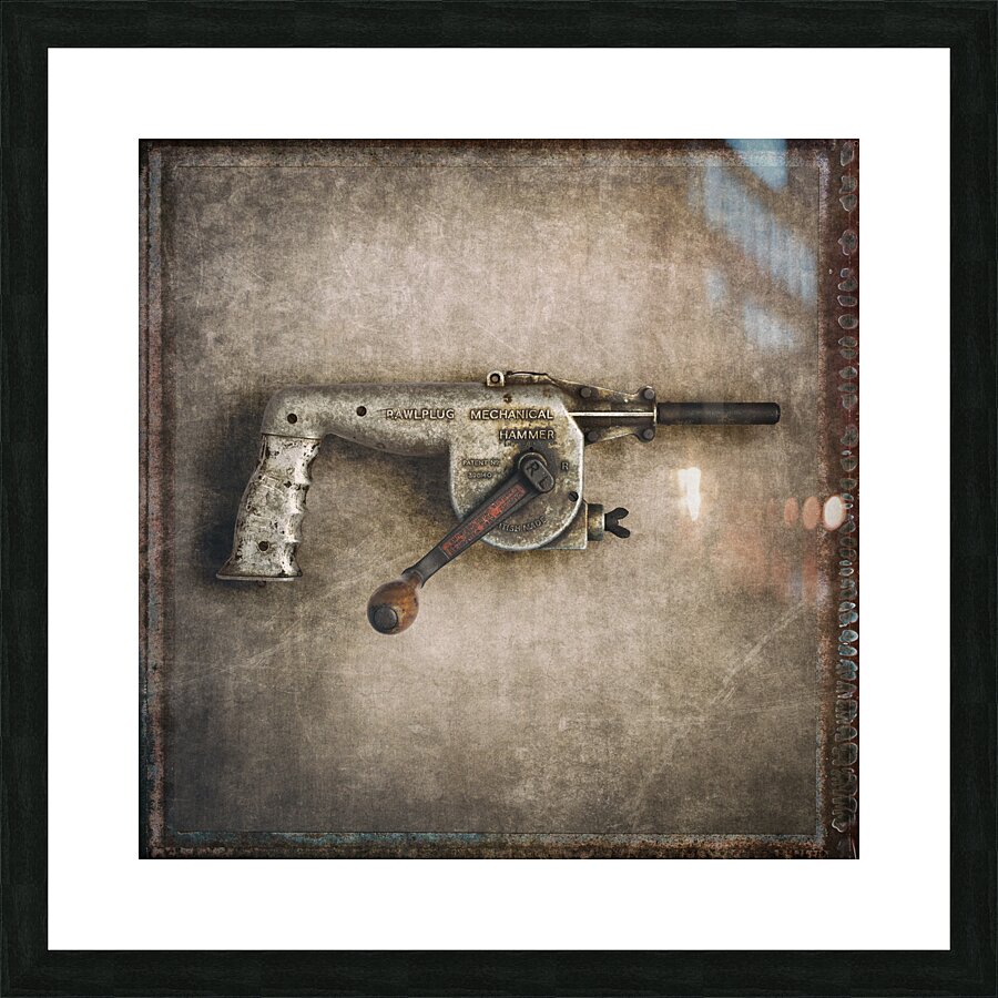 Vintage Mechanical Hammer Picture Frame print