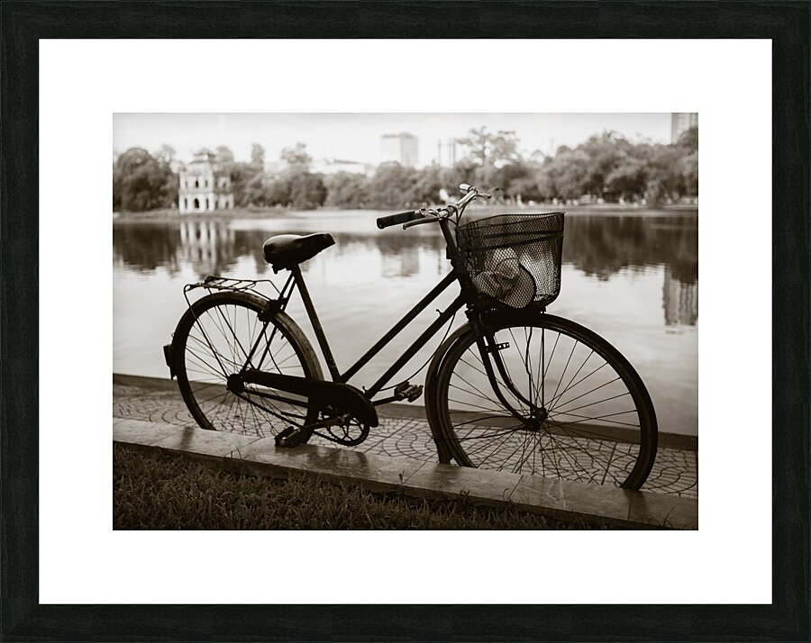 Bicycle by Hoan Kiem Lake Picture Frame print