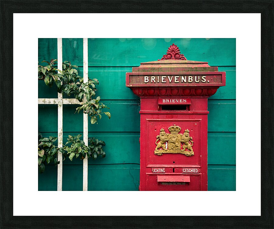 Old Dutch Postbox Picture Frame print