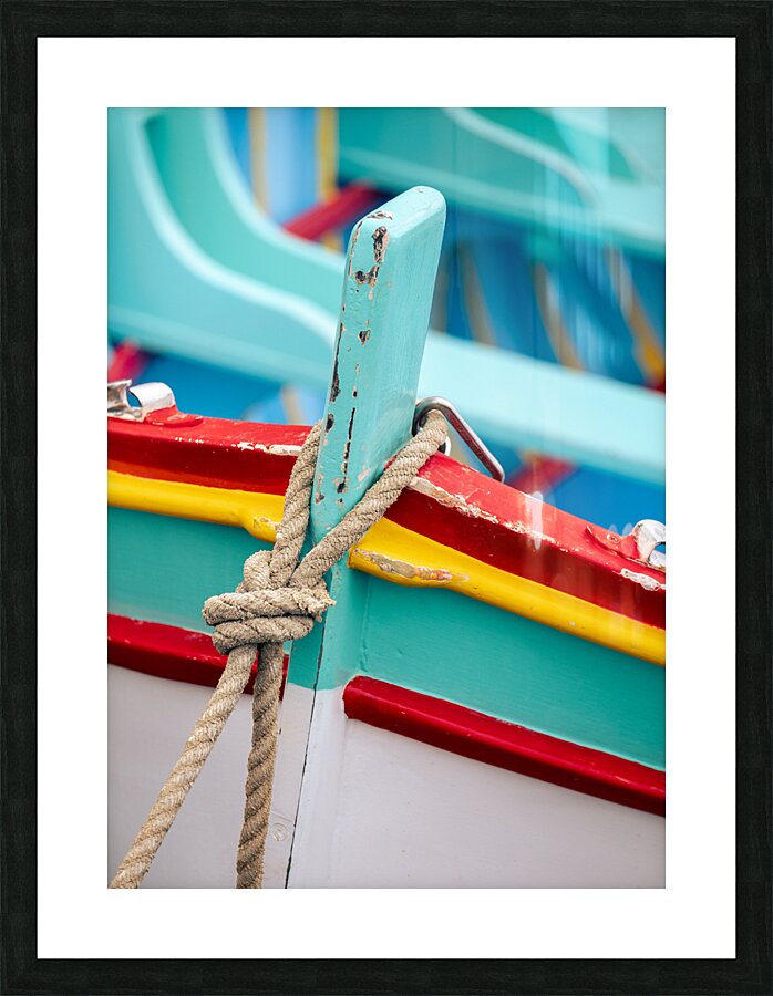 Maltese Luzzu Boat Tie Picture Frame print