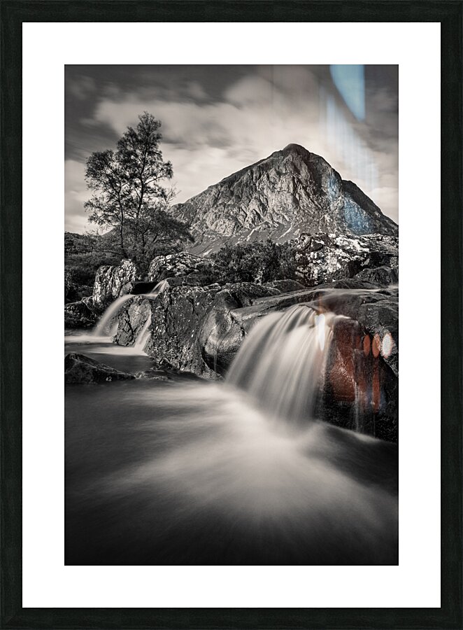 Buachaille Etive Mor Waterfall Picture Frame print