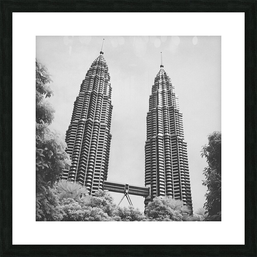 Petronas Towers Infrared Picture Frame print