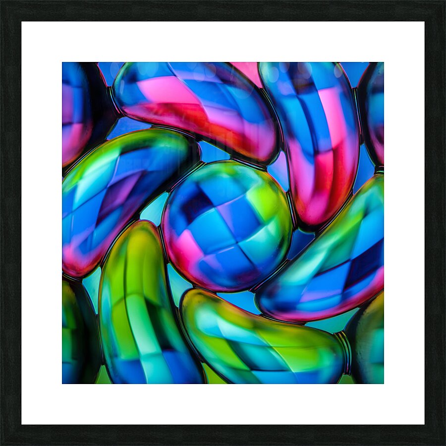 Psychedelic Squares Picture Frame print