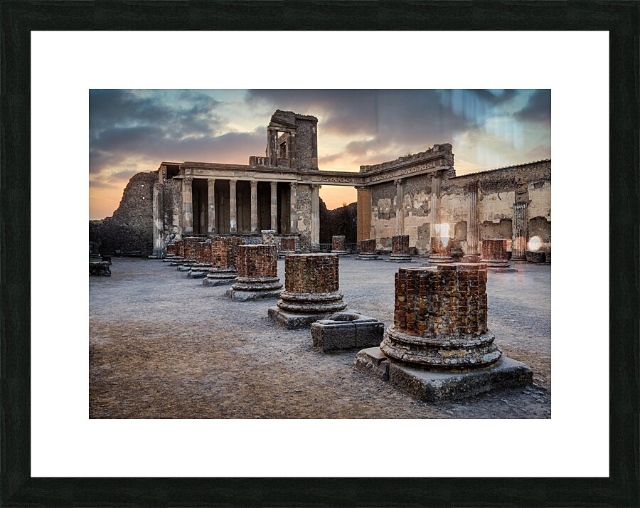 Pompeii Pillars Picture Frame print