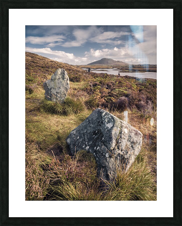 Pobull Fhinn Stone Circle Picture Frame print