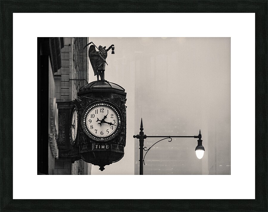 Father Time Clock Chicago Picture Frame print