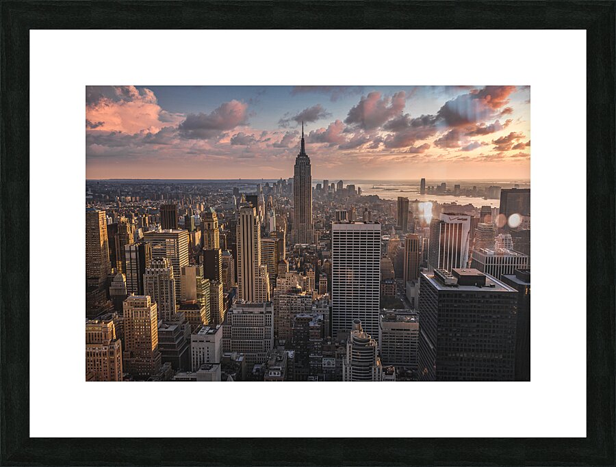 New York Sunset Picture Frame print